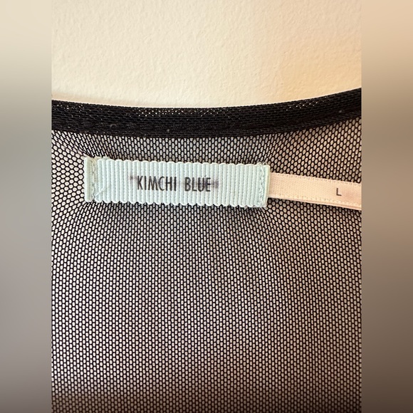 Kimchi Blue Urban Outfitters pink and black floral mesh dress size Large - Picture 7 of 8